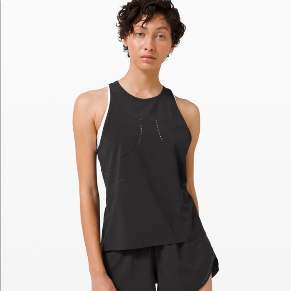 LULULEMON FIND YOUR PACE TANK, BLACK Size 14, NWT